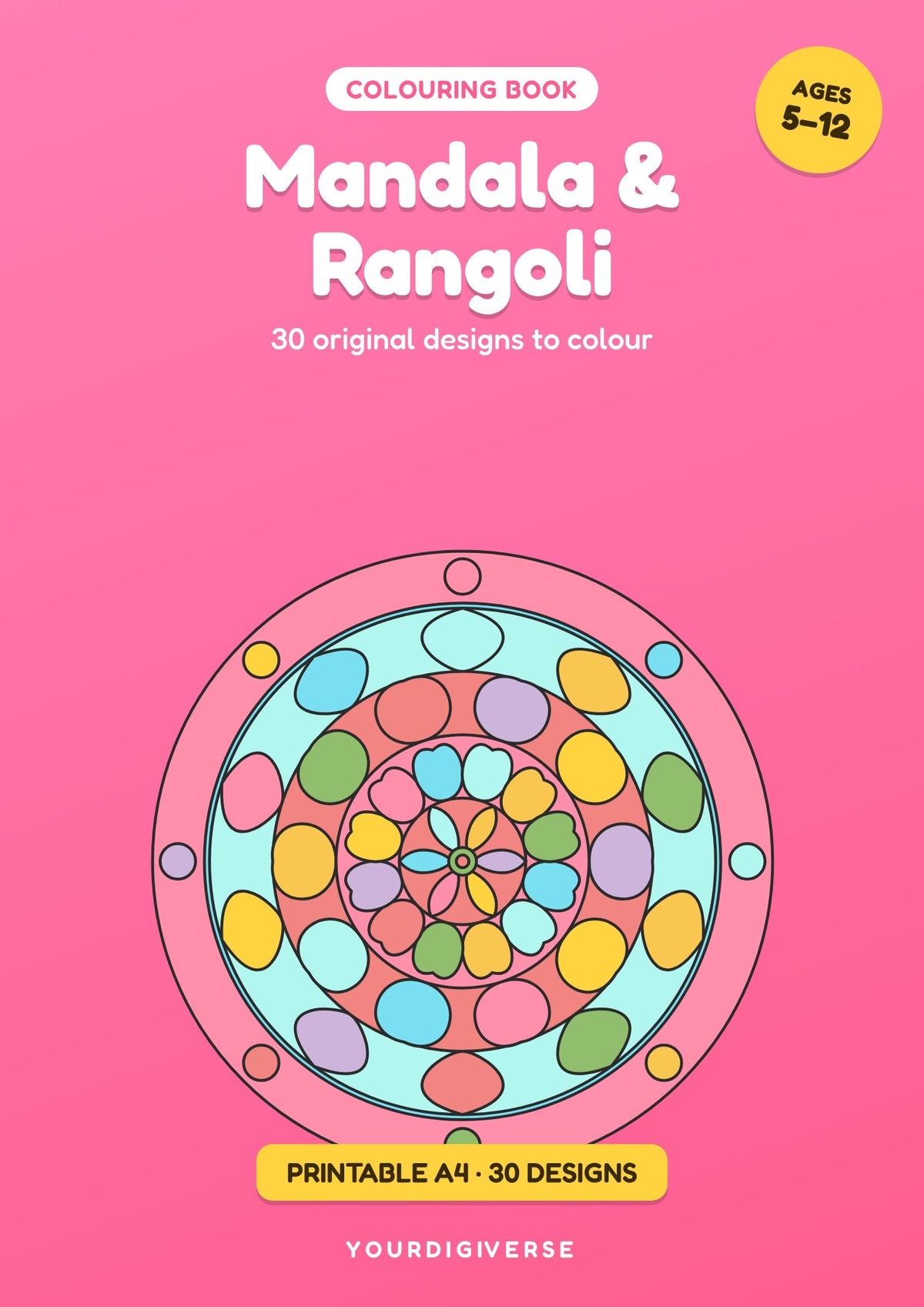 Easy Diwali Rangoli for Kids: 10 Ideas by Age and a Calm 5-Day Colouri ...