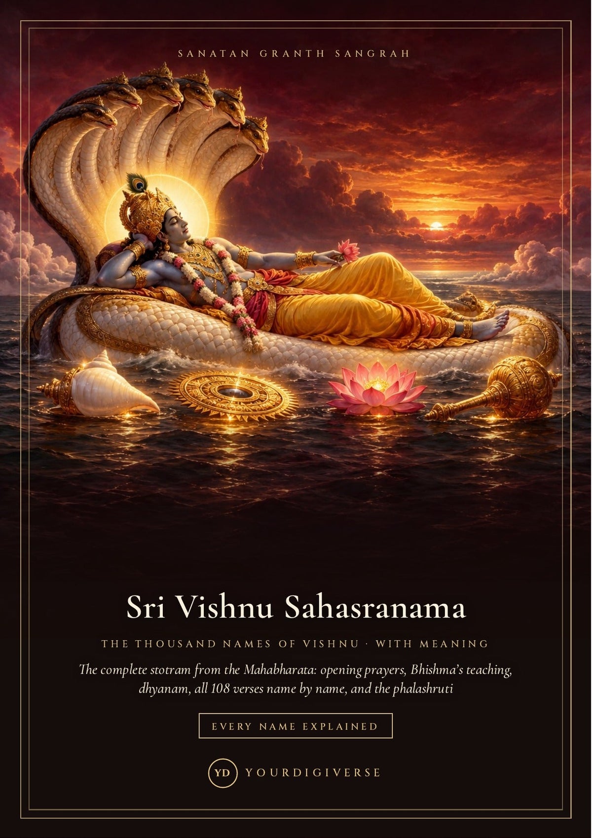 Sri Vishnu Sahasranama with meaning cover