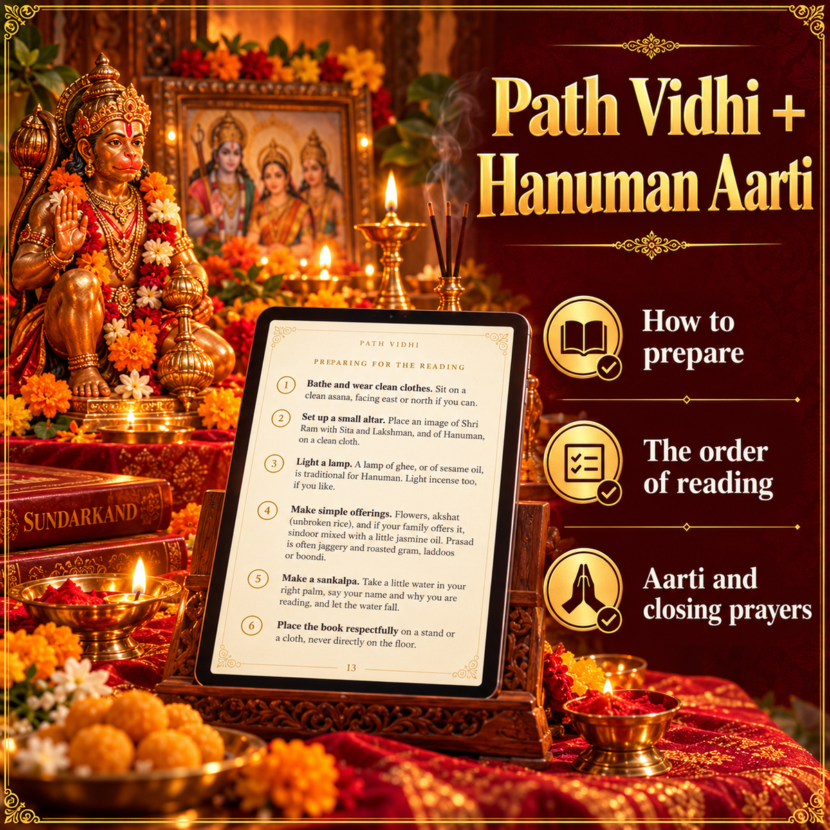 Hanuman Bhakti Pack — The Complete Book of Sundarkand + Illustrated Hanuman Chalisa (2 eBooks)