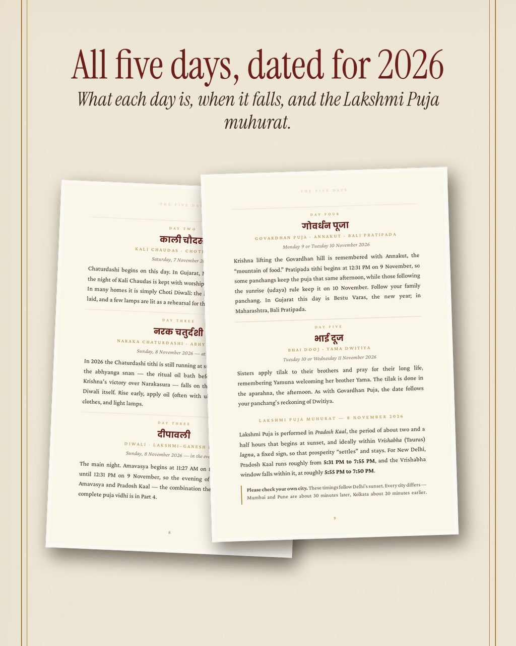 The Complete Book of Diwali Puja Vidhi — All 5 Days + Lakshmi-Ganesh Pujan + Shri Suktam + Atharvashirsha + 108 Names