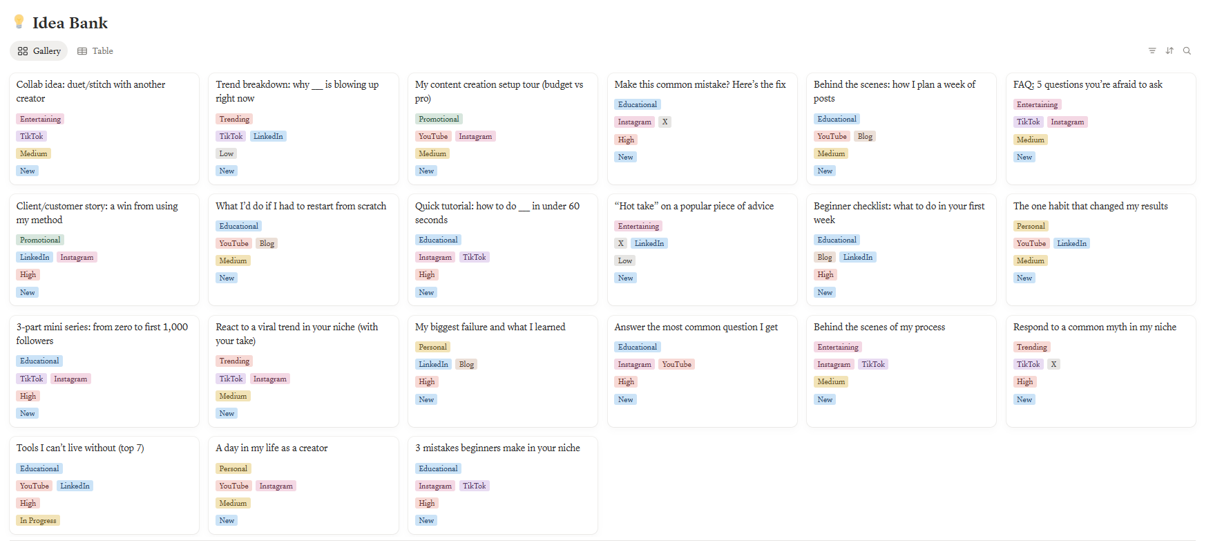 The Creator Content OS — Notion Template to Plan, Create & Track Every Post