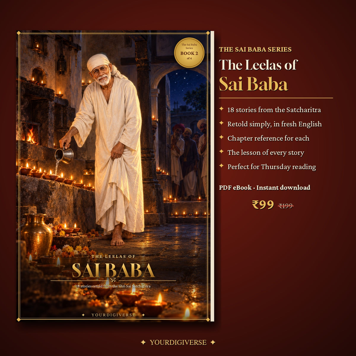 The Leelas of Sai Baba — 18 Stories from the Shri Sai Satcharitra (Sai Baba Series, Book 2)