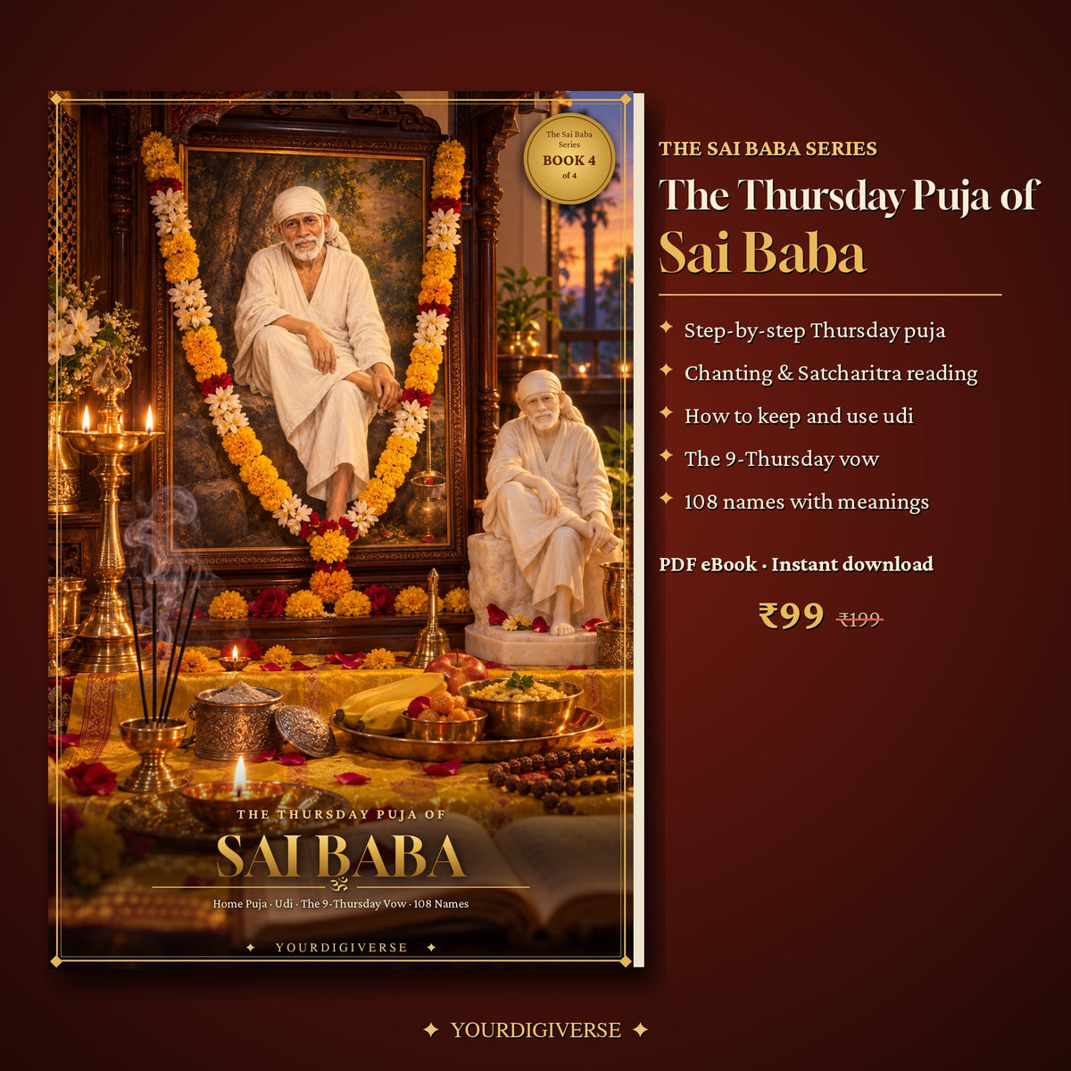 Sai Baba Thursday Puja — Home Puja, Udi, 9-Thursday Vow & 108 Names (Sai Baba Series, Book 4)